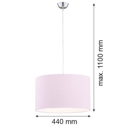 Argon 4136 - Πολύφωτο με συρματόσχοινο MAGIC 1xE27/15W/230V ροζ