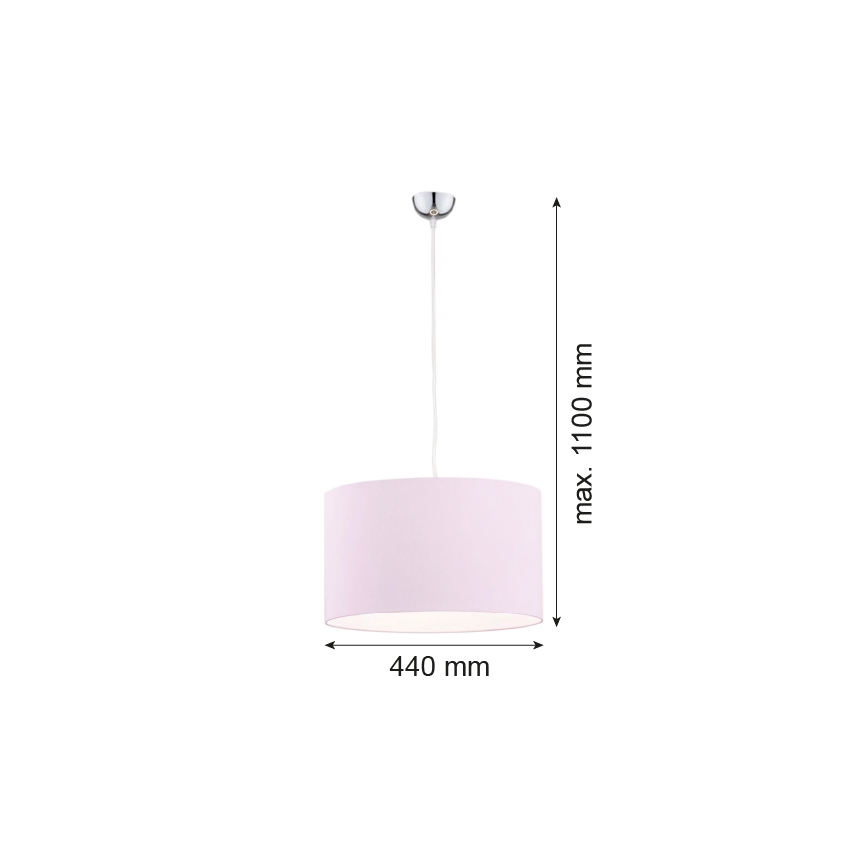 Argon 4136 - Πολύφωτο με συρματόσχοινο MAGIC 1xE27/15W/230V ροζ