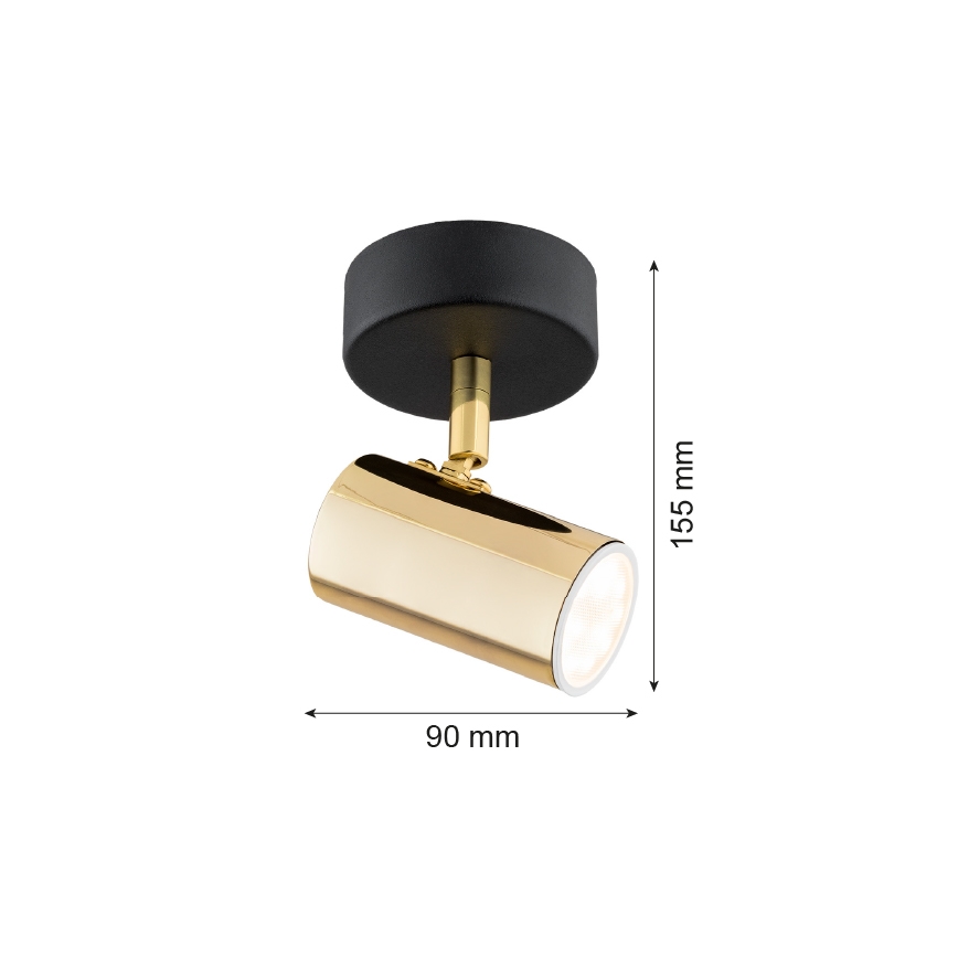 Argon 4208 - Φωτιστικό σποτ οροφής LAGOS 1xGU10/5W/230V ορείχαλκο/μαύρο
