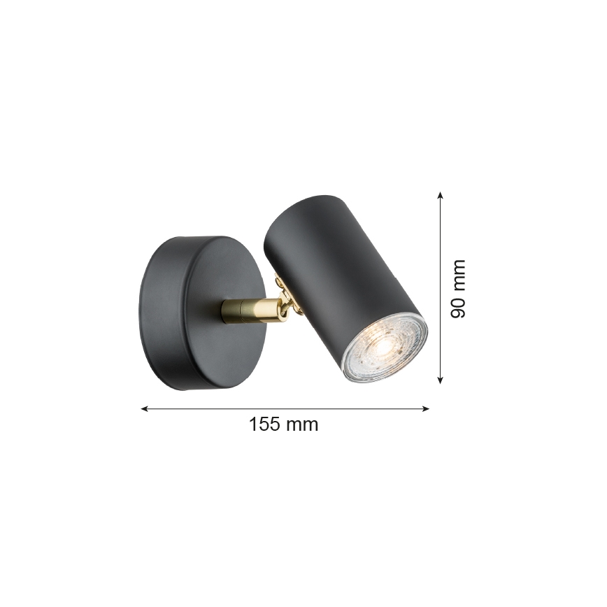 Argon 4210  - Φωτιστικό σποτ οροφής LAGOS 1xGU10/5W/230V μαύρο/ορείχαλκο