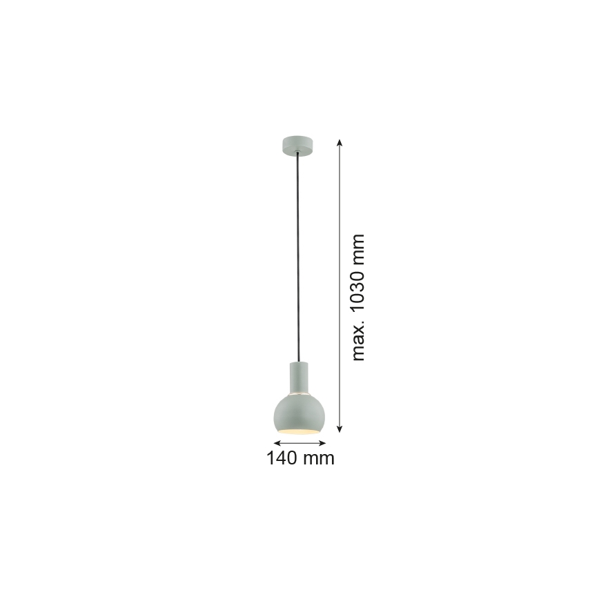 Argon 4214 - Κρεμαστό φωτιστικό μονόφωτο SINES 1xE27/15W/230V πράσινο