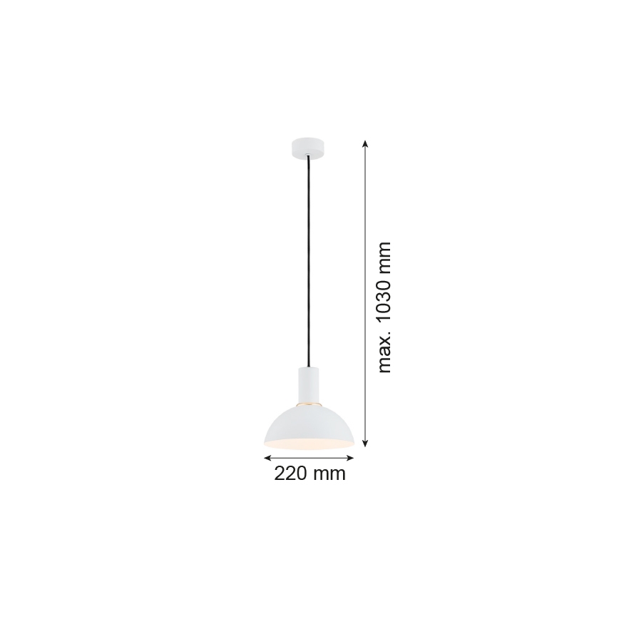 Argon 4220 - Φωτιστικό οροφής με καλώδιο SINES 1xE27/15W/230V διάμ. 28 εκ. λευκό