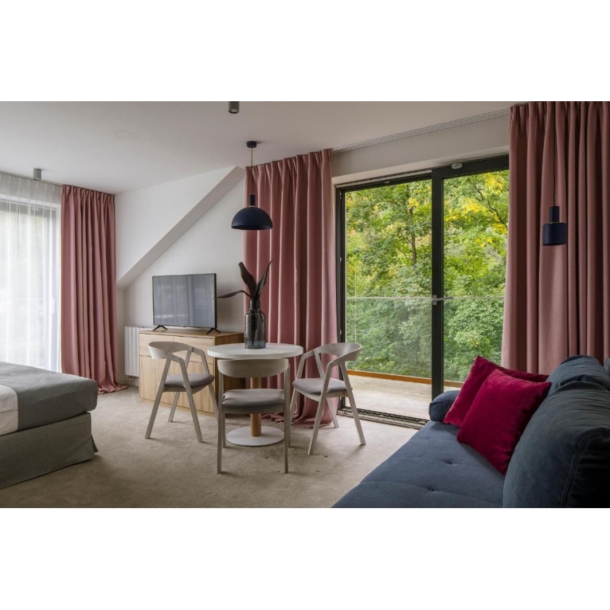 Argon 4222 - Φωτιστικό οροφής με καλώδιο SINES 1xE27/15W/230V διάμ. 28 εκ. μαύρο