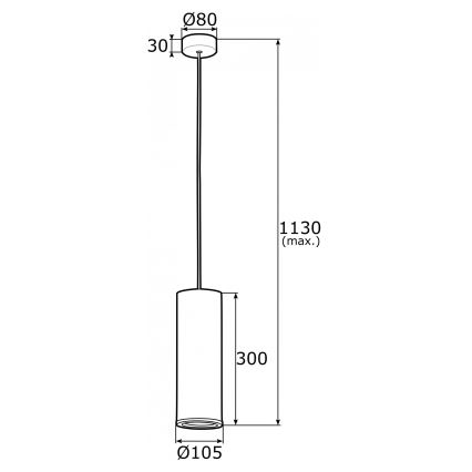 Argon 4246 - Πολύφωτο ράγα LINEA 1xE27/15W/230V ορείχαλκος/μαύρο