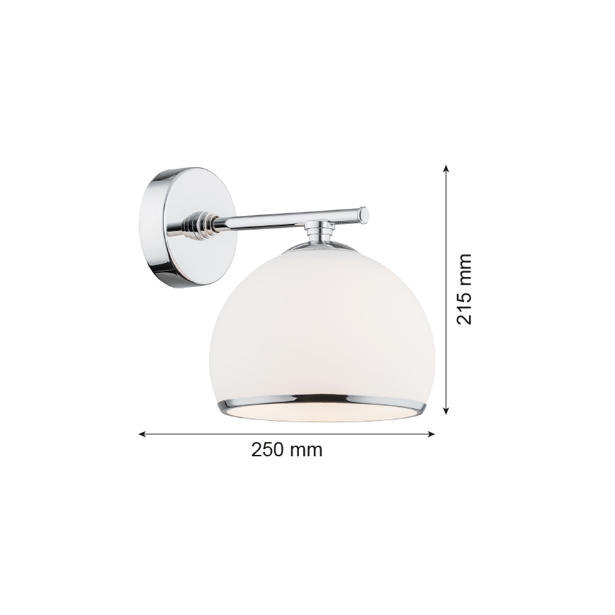 Argon 4254 - Φωτιστικό τοίχου MARBELLA 1xE27/15W/230V γυαλιστερό χρώμιο