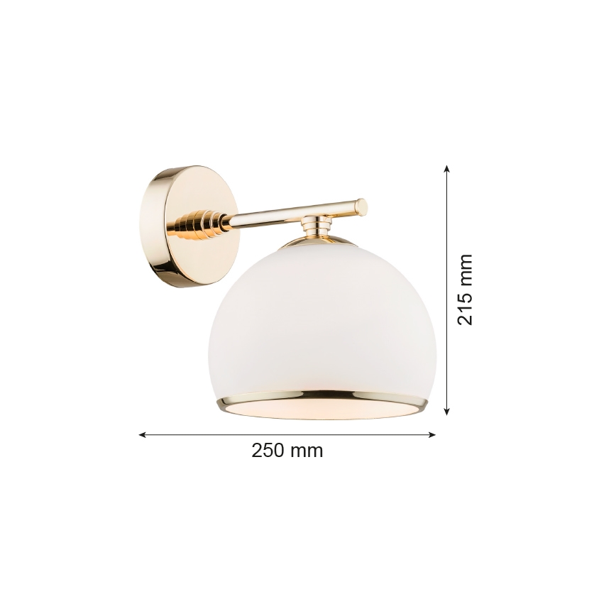 Argon  4255  - Φωτιστικό τοίχου MARBELLA 1xE27/15W/230V ορείχαλκο