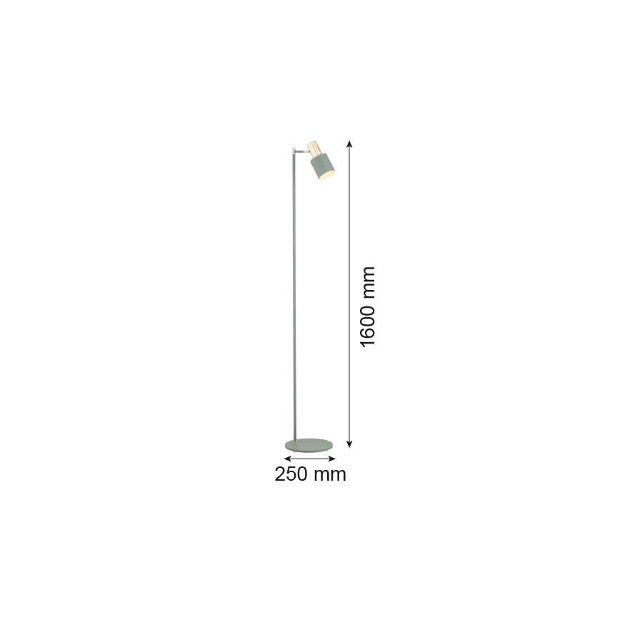 Argon 4271 - Επιδαπέδια λάμπα DORIA 1xE27/15W/230V πράσινο/ορείχαλκος