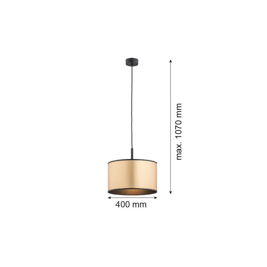 Argon 4291 -Κρεμαστό φωτιστικό οροφής KARIN 1xE27/15W/230V ορείχαλκος/μαύρο