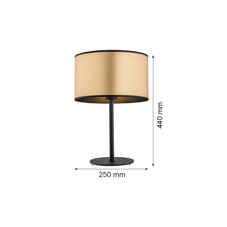 Argon 4297 - Επιτραπέζιο φωτιστικό KARIN 1xE27/15W/230V ορείχαλκος/μαύρο