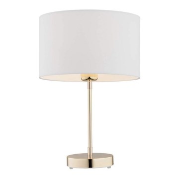 Argon 4301 - Επιτραπέζια λάμπα KARIN 1xE27/15W/230V λευκό/ορείχαλκος