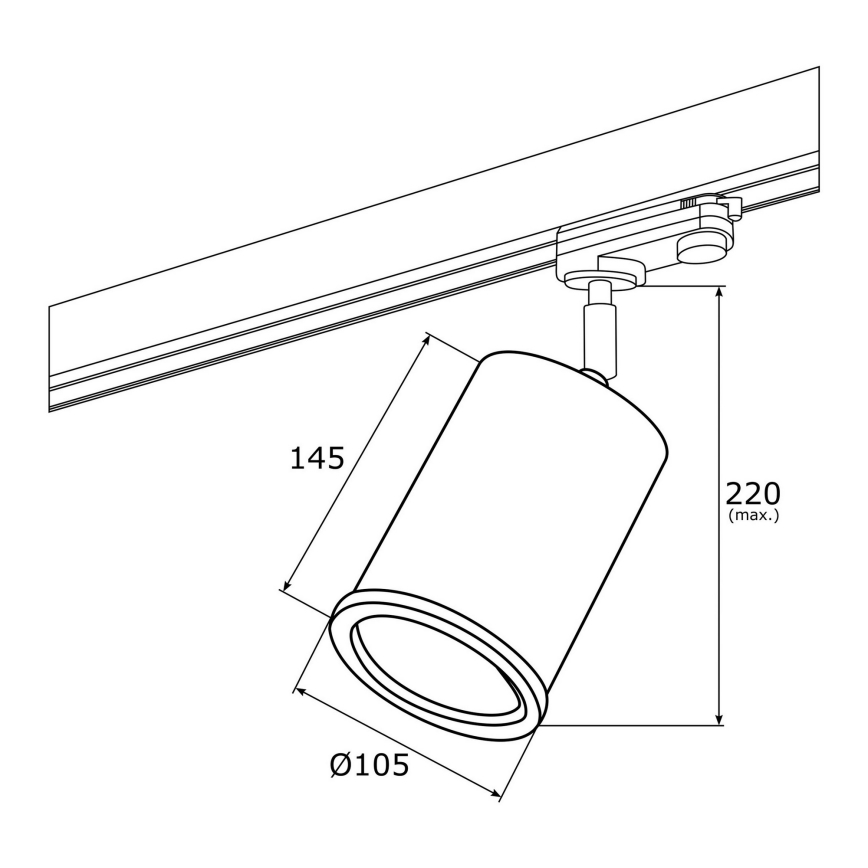 Argon 4303 - Σποτ ράγας DELF 1xE27/15W/230V χρυσό