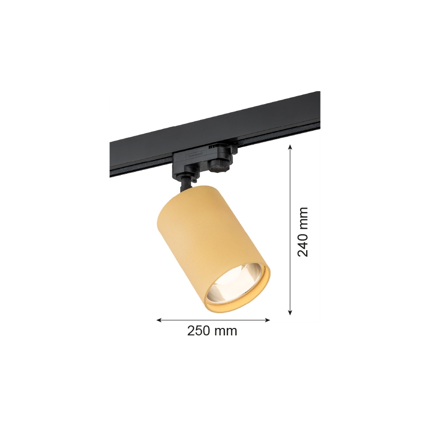 Argon 4304 - Φωτιστικό σποτ για σύστημα ράγας BERGEN 1xE27/15W/230V χρυσό