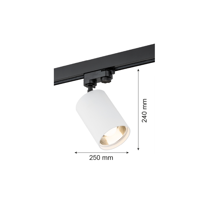 Argon 4305 - Σποτ φωτιστικό για ράγα συστήματος BERGEN 1xE27/15W/230V λευκό