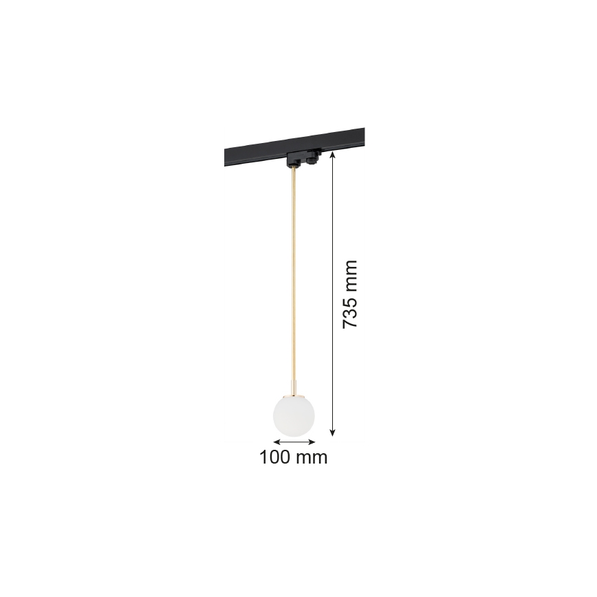 Argon 4308 - Κρεμαστό πολύφωτο do lištového systému BANG 1xG9/6W/230V ορείχαλκος