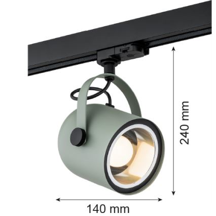 Argon 4310 - Σποτ φωτιστικό για ράγα NET 1xE27/15W/230V πράσινο