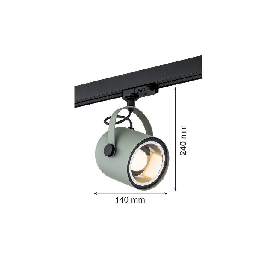 Argon 4310 - Φωτιστικό σποτ do lištového systému NET 1xE27/15W/230V πράσινο