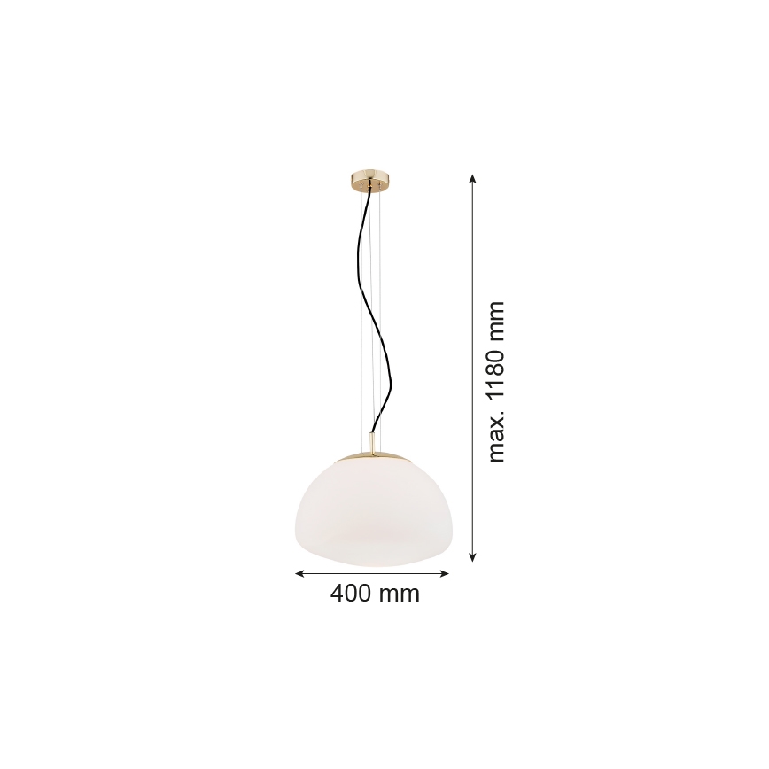 Argon 4317 - Φωτιστικό οροφής με καλώδιο TRINI 1xE27/15W/230V διάμ. 40 εκ. χρυσό