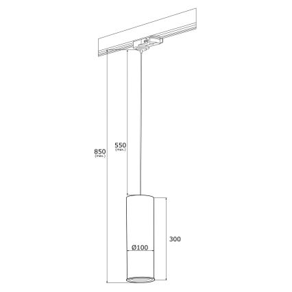 Argon 4318 - Πολύφωτο με συρματόσχοινο do lištového systému DELF 1xE27/15W/230V ορείχαλκος