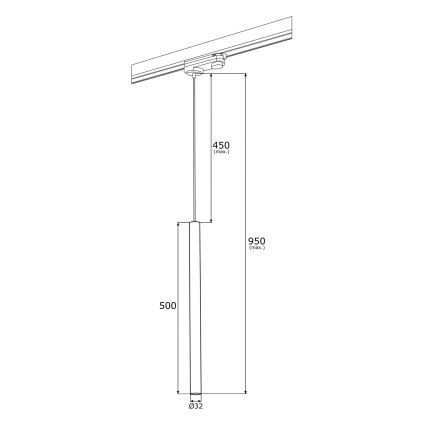 Argon 4319 - Πολύφωτο LED σε σχοινί για σύστημα ράγας ELBRUS  LED/4,5W/230V ορείχαλκος