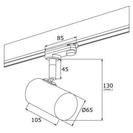 Argon 4323 - LED Φωτιστικό σποτ για σύστημα ράγας HAGA LED/9W/230V χρυσό