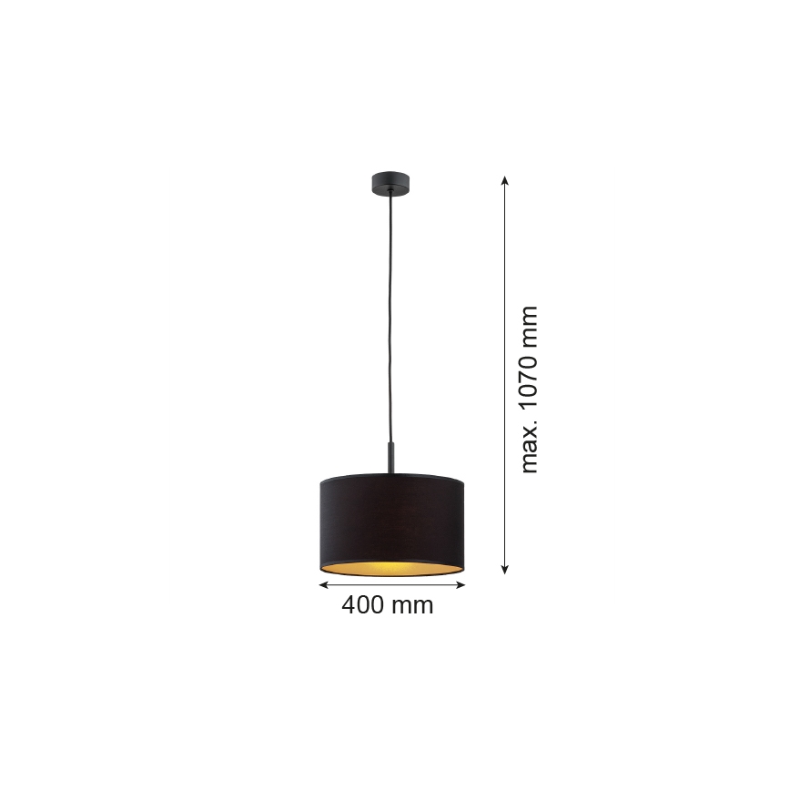 Argon 4341 - Κρεμαστό φωτιστικό οροφής μονόφωτο KARIN 1xE27/15W/230V μαύρο