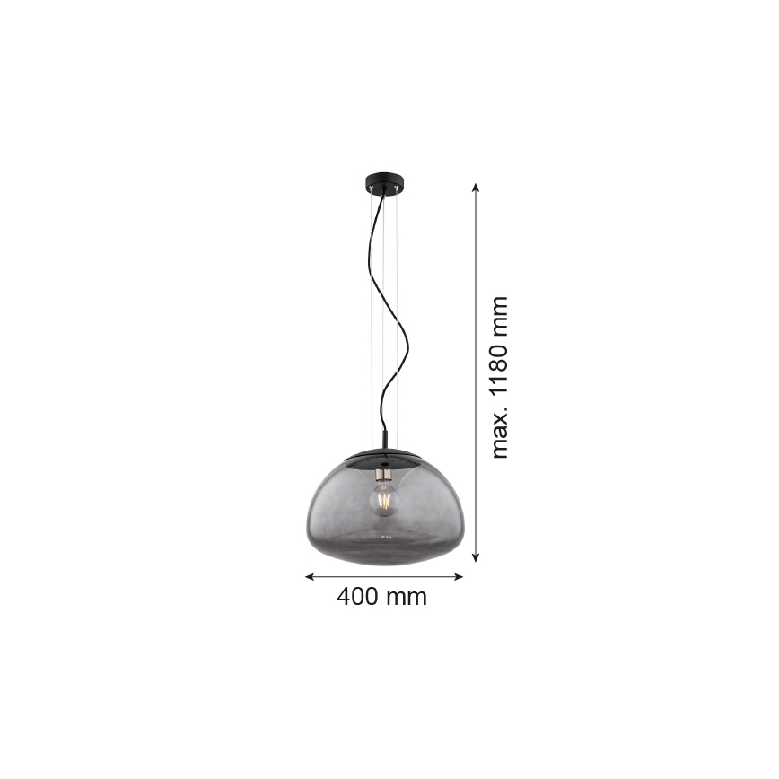 Argon 4350 - Κρεμαστό φωτιστικό οροφής μονόφωτο TRINI 1xE27/15W/230V μαύρο