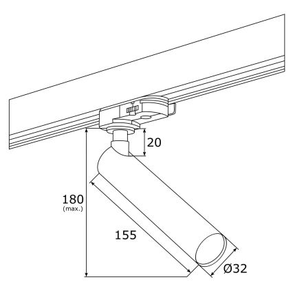 Argon 4353 - Φωτιστικό σποτ LED do lištového systému ELBRUS LED/4,5W/230V λευκό