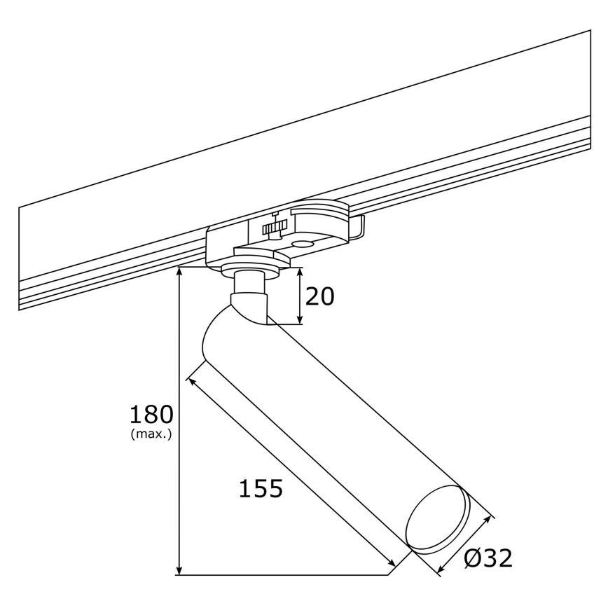 Argon 4353 - Φωτιστικό σποτ LED do lištového systému ELBRUS LED/4,5W/230V λευκό