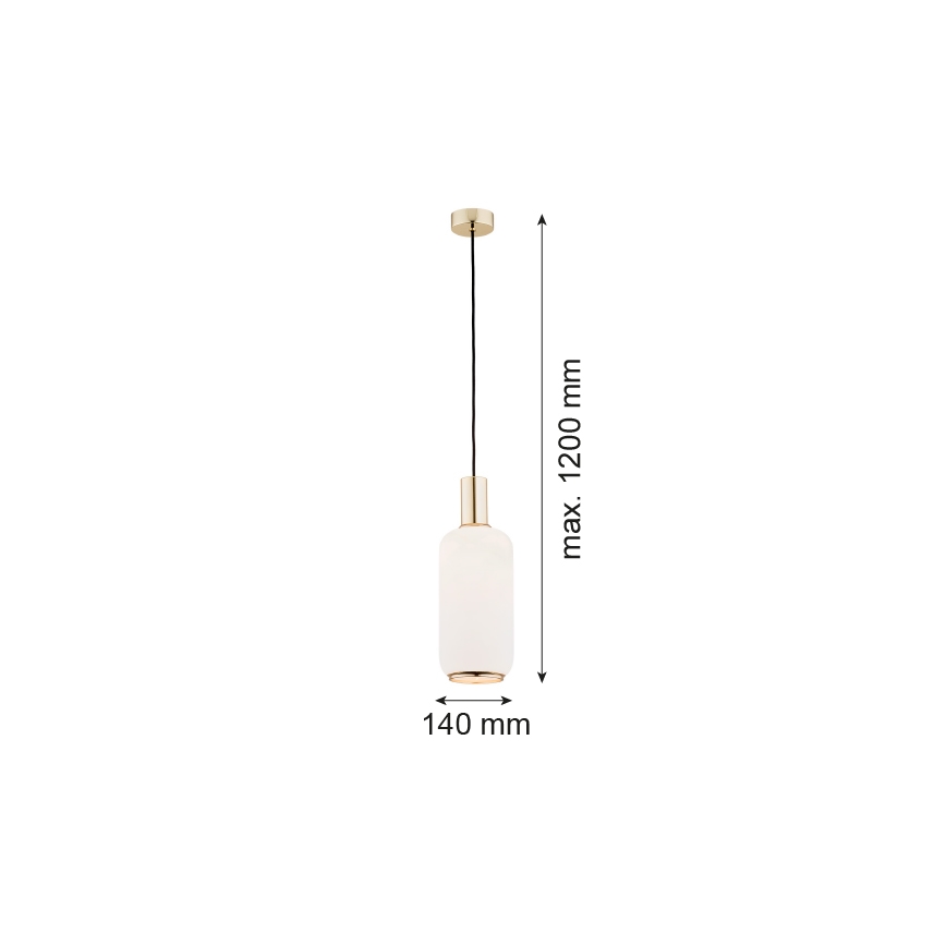 Argon 4356 -  Κρεμαστό φωτιστικό οροφής SAGUNTO 1xE27/15W/230V διάμετρος 14 cm ορείχαλκος