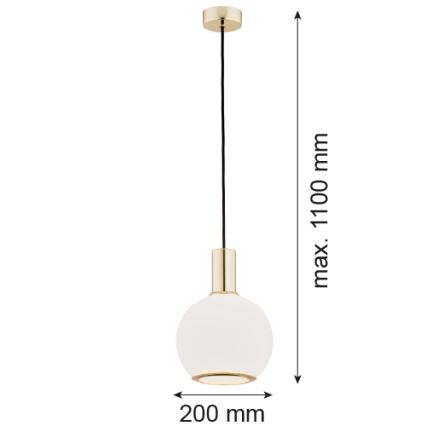 Argon 4357 - Κρεμαστό φωτιστικό οροφής SAGUNTO 1xE27/15W/230V δ. 20 cm ορείχαλκος