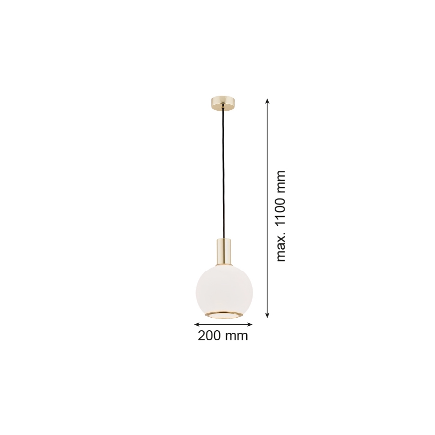 Argon 4357 - Κρεμαστό φωτιστικό οροφής SAGUNTO 1xE27/15W/230V δ. 20 cm ορείχαλκος
