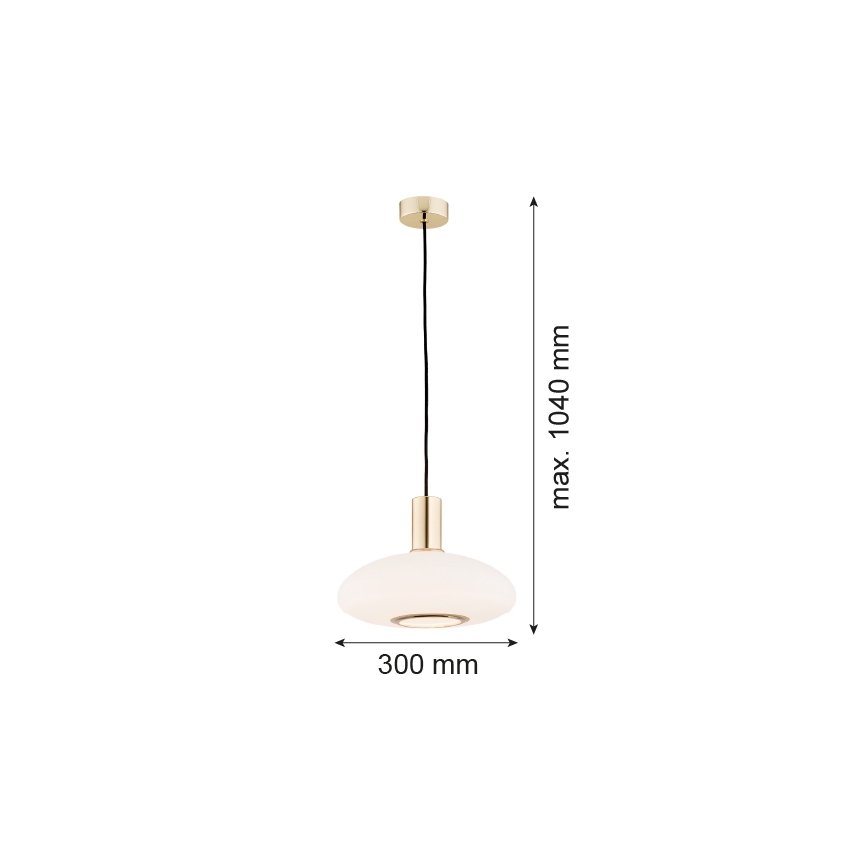 Argon 4358 - Κρεμαστό φωτιστικό οροφής μονόφωτο SAGUNTO 1xE27/15W/230V διάμετρος 30 cm ορείχαλκος