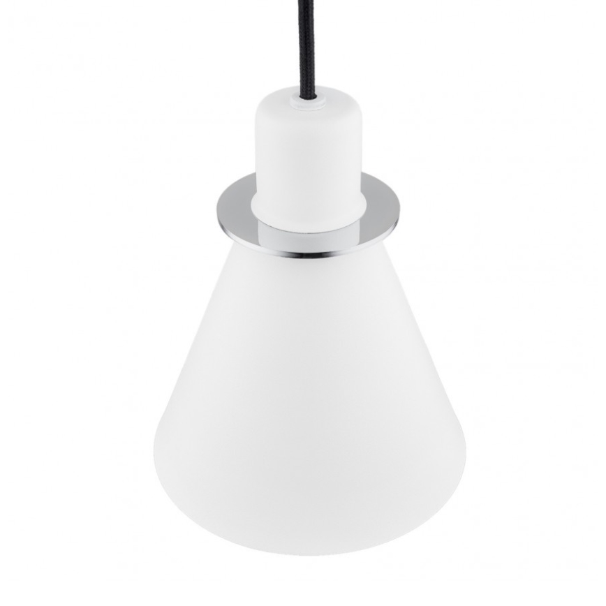 Argon 4681 - Πολύφωτο κρεμαστό BEVERLY 1xE27/15W/230V λευκό/λαμπερό χρώμιο