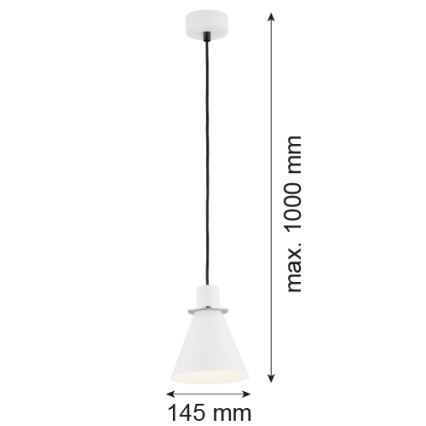 Argon 4681 - Πολύφωτο κρεμαστό BEVERLY 1xE27/15W/230V λευκό/λαμπερό χρώμιο