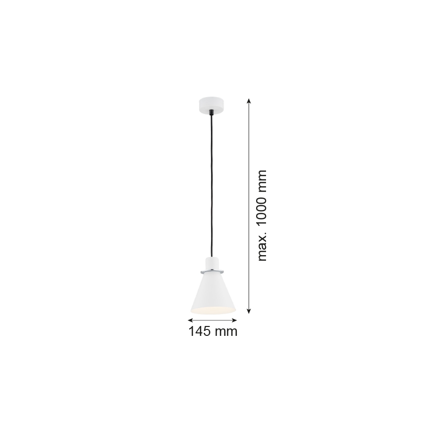 Argon 4681 - Πολύφωτο κρεμαστό BEVERLY 1xE27/15W/230V λευκό/λαμπερό χρώμιο