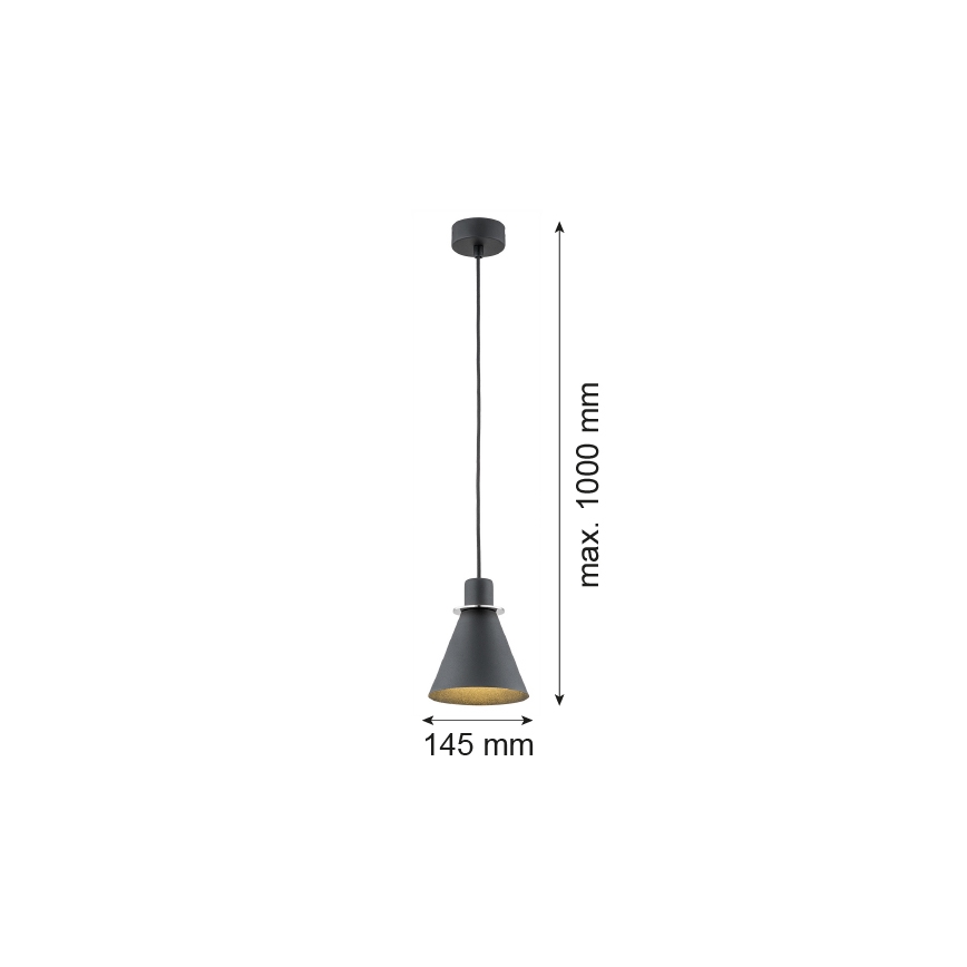 Argon 4688 - Πολύφωτο BEVERLY 1xE27/15W/230V μαύρο/λαμπερό χρώμιο