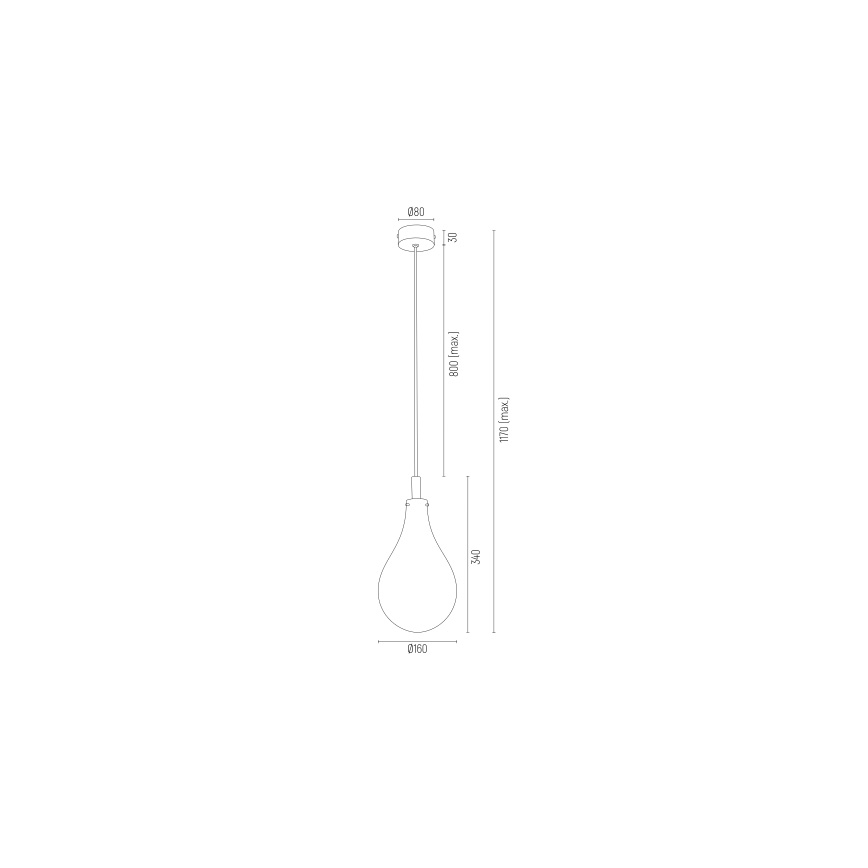 Argon 4716 - Κρεμαστό φωτιστικό οροφής μονόφωτο OAKLAND 1xG9/6W/230V