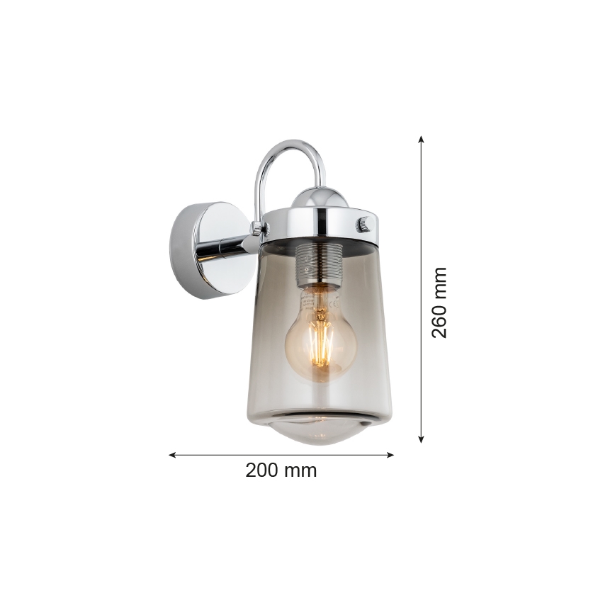 Argon 4718 - Επιτοίχιο φωτιστικό μπάνιου PASADENA 1xE27/15W/230V IP44