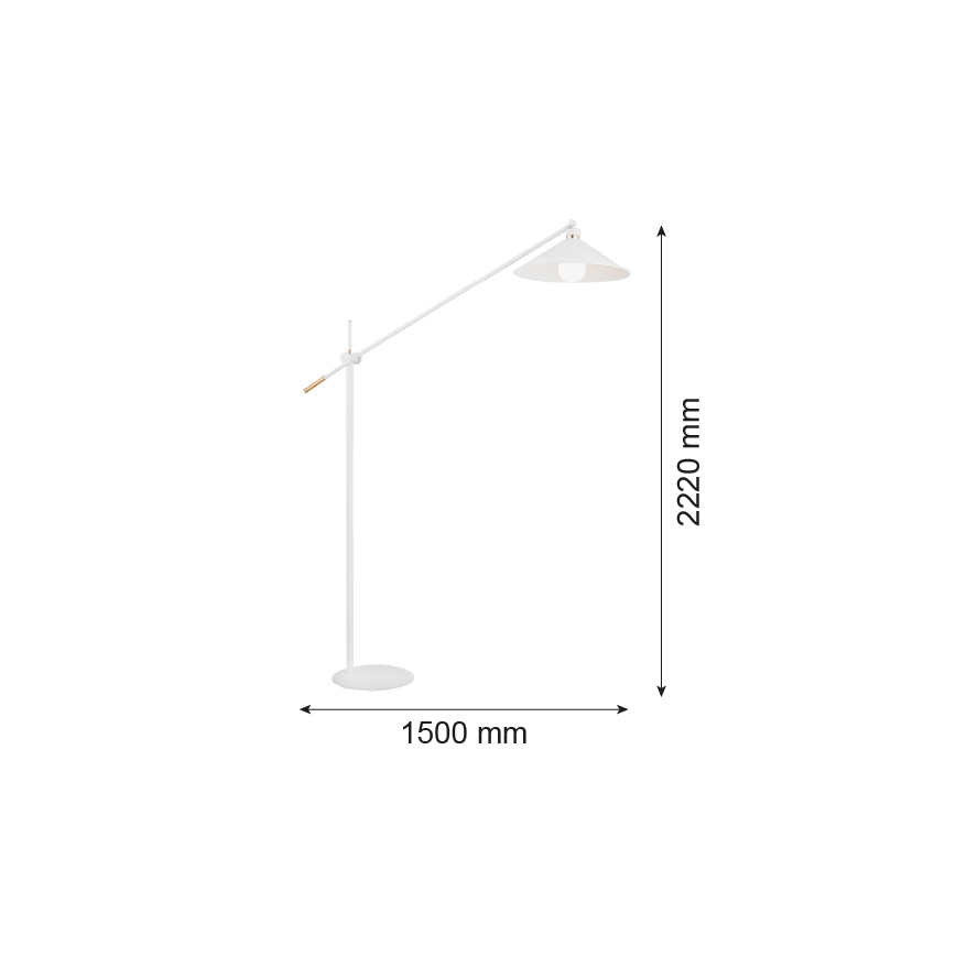 Argon 4731 - Επιδαπέδιο φωτιστικό NASHVILLE 1xE27/15W/230V λευκό
