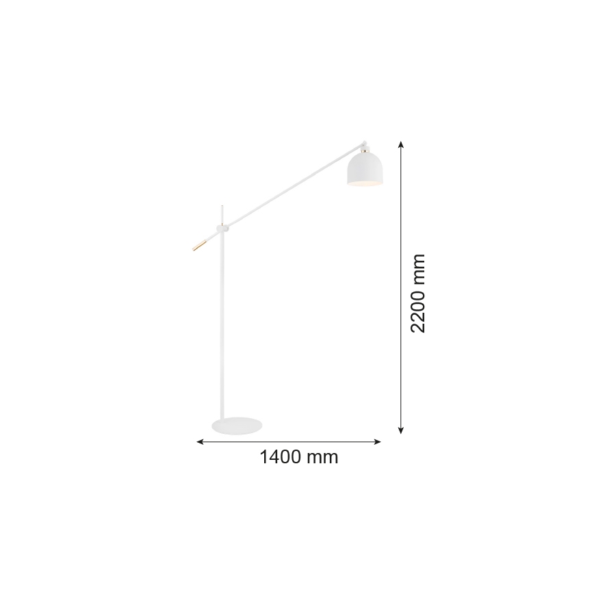 Argon 4734 - Επιδαπέδιο φωτιστικό DETROIT 1xE27/15W/230V λευκό
