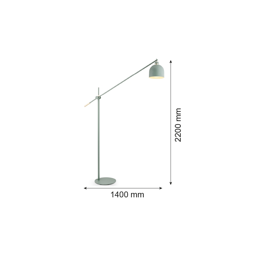 Argon 4736 - Επιδαπέδιο φωτιστικό DETROIT 1xE27/15W/230V πράσινο
