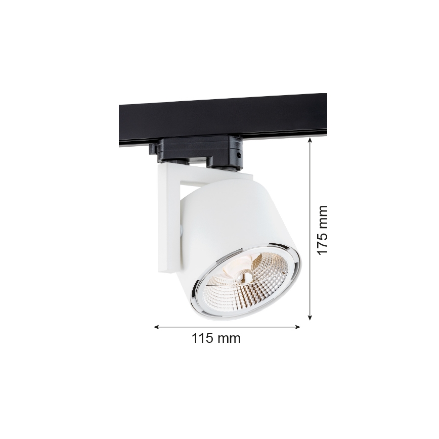 Argon 4750 - Φωτιστικό σποτ για σύστημα ράγας ALTO 1xGU10-AR111/12W/230V λευκό