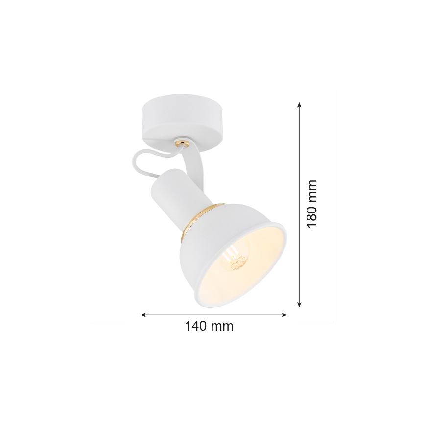 Argon 4899 - Φωτιστικό σποτ TWIST 1xE14/7W/230V λευκό/χρυσαφί