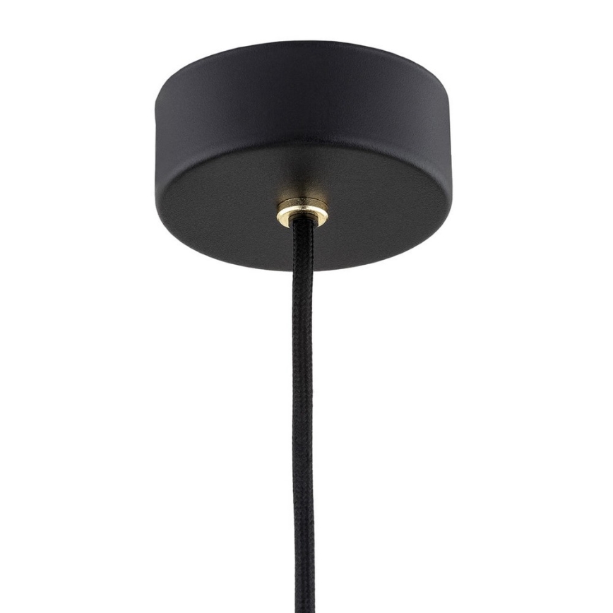Argon 4905 - Κρεμαστό φωτιστικό οροφής MURANO 1xE27/15W/230V μαύρο/χρυσό