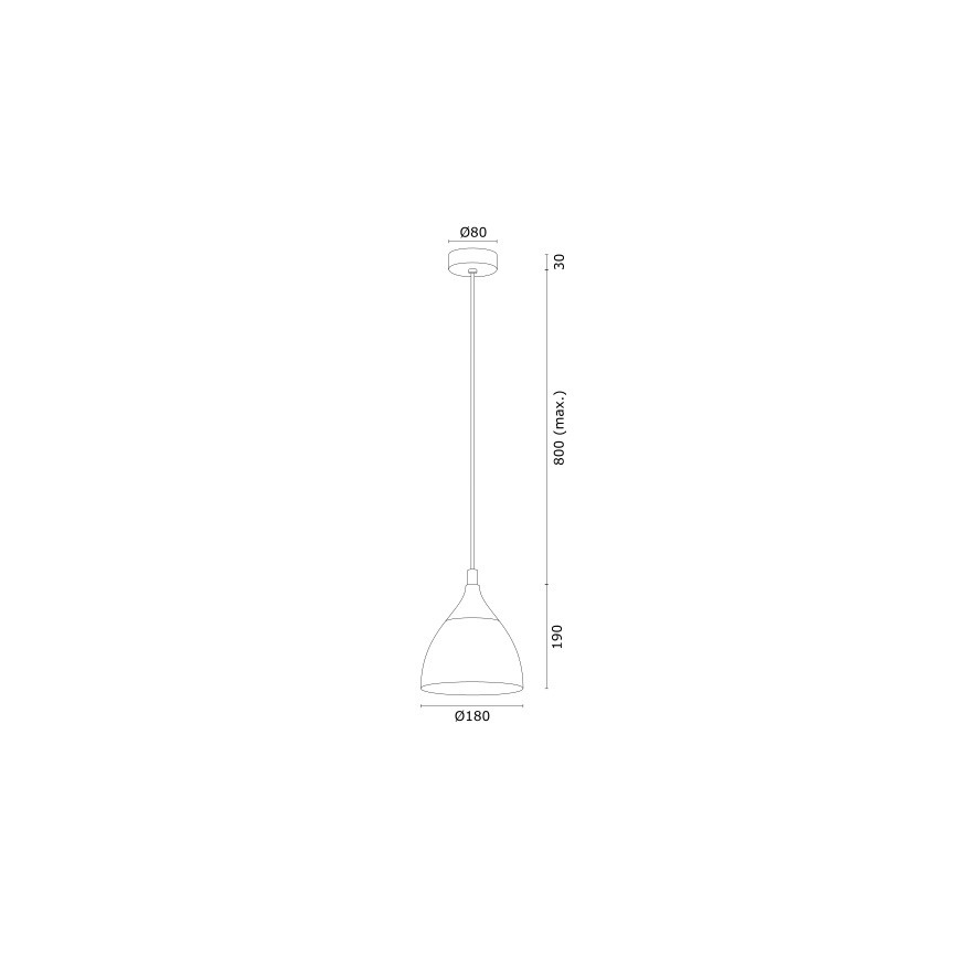Argon 4905 - Κρεμαστό φωτιστικό οροφής MURANO 1xE27/15W/230V μαύρο/χρυσό