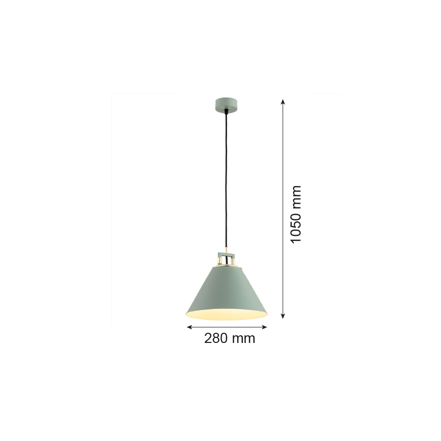 Argon 4916 - Κρεμαστό φωτιστικό οροφής ORTE 1xE27/15W/230V πράσινο