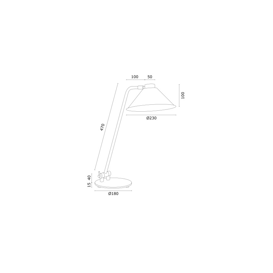 Argon 4996 - Επιτραπέζια λάμπα GABIAN 1xE27/15W/230V λευκό