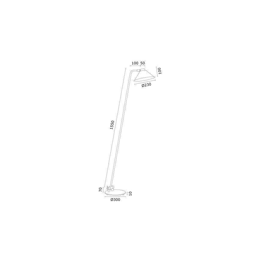 Argon 4997 - Επιδαπέδια λάμπα GABIAN 1xE27/15W/230V λευκό
