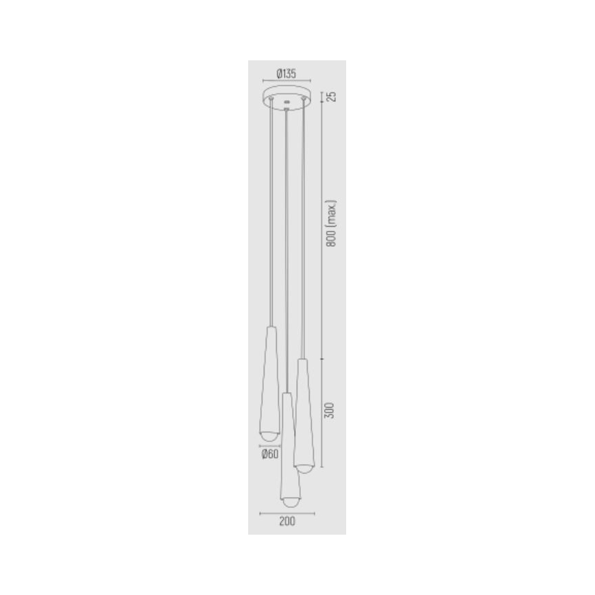 Argon 6103 - Πολύφωτο HOLLYWOOD 3xE14/7W/230V μαύρο