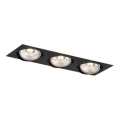 Argon 6116 - Οροφής φωτιστικό OLIMP 3xGU10-AR111/12W/230V μαύρο